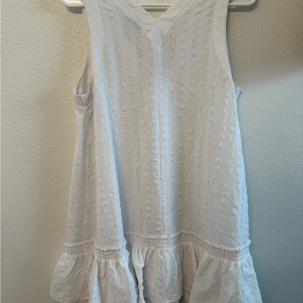 Calvin Klein White Ruffled Tiered Sundress - Picture 2 of 5